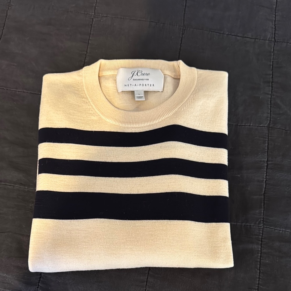J. Crew for Net-A-Porter
 Beige and Black Striped Sweater